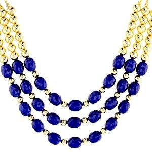 Layered Chains and Lapis Bead Neckace.